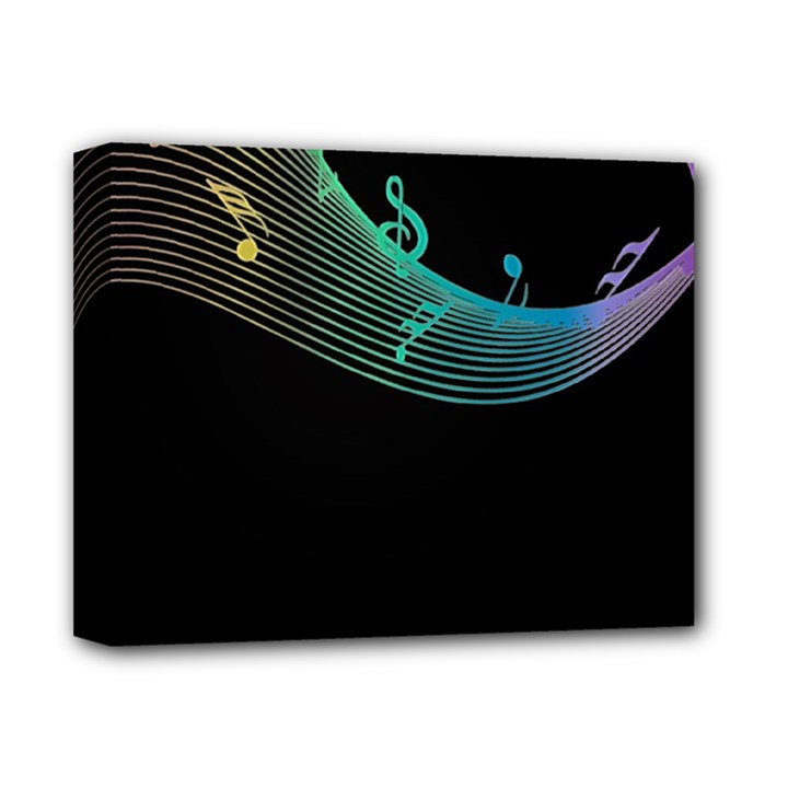 Musical Wave Deluxe Canvas 14  x 11  (Framed)