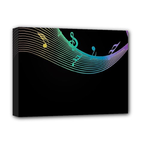 Musical Wave Deluxe Canvas 16  X 12  (framed)  by urockshop