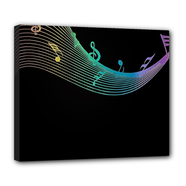 Musical Wave Deluxe Canvas 24  x 20  (Framed)