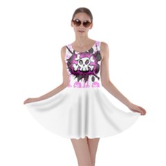 Cartoon Skull  Skater Dress by ArtistRoseanneJones