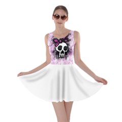 Sketched Skull Princess Skater Dress by ArtistRoseanneJones