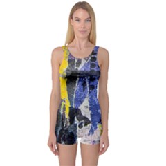 Urban Grunge One Piece Boyleg Swimsuit by ArtistRoseanneJones