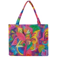 Colorful Floral Abstract Painting Mini Tote Bag by KirstenStar