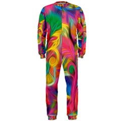 Colorful Floral Abstract Painting Onepiece Jumpsuit (men) by KirstenStar