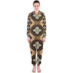 Faux Animal Print Pattern Hooded Jumpsuit (ladies)  by GardenOfOphir