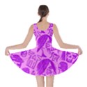 Purple Skull Sketches Skater Dresses View2