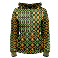 Green Yellow Rhombus Pattern Pullover Hoodie by LalyLauraFLM