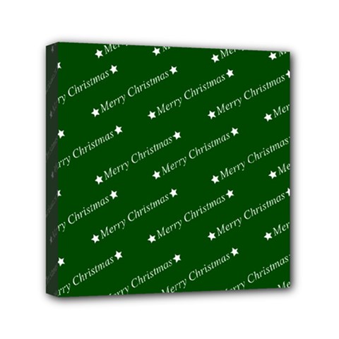 Merry Christmas,text,green Mini Canvas 6  X 6  by ImpressiveMoments