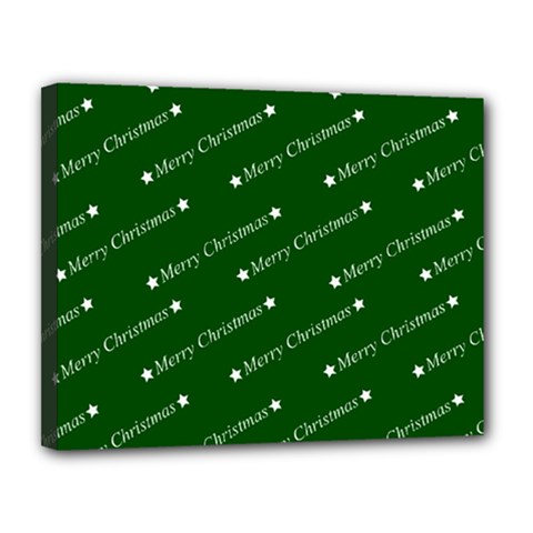 Merry Christmas,text,green Canvas 14  X 11  by ImpressiveMoments