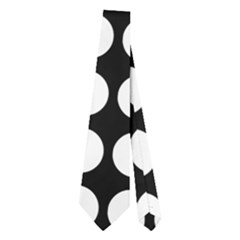 Black And White Leaf Pattern Neckties (two Side)  by GardenOfOphir