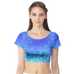 Modern Bokeh 8 Short Sleeve Crop Top by ImpressiveMoments