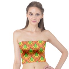 70s Green Orange Pattern Women s Tube Tops by ImpressiveMoments