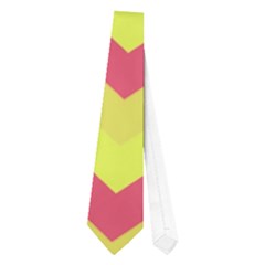 Chevron Yellow Pink Neckties (one Side)  by ImpressiveMoments