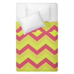 Chevron Yellow Pink Duvet Cover (single Size) by ImpressiveMoments