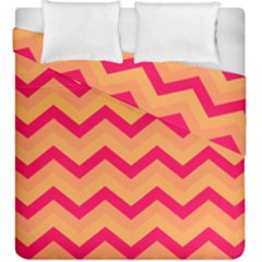 Chevron Peach Duvet Cover (king Size) by ImpressiveMoments