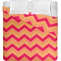 Chevron Peach Duvet Cover (King Size) View1