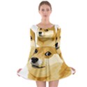 Dogecoin Long Sleeve Skater Dress View1