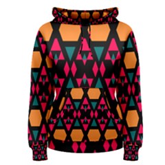 Rhombus And Other Shapes Pattern Women s Pullover Hoodie by LalyLauraFLM