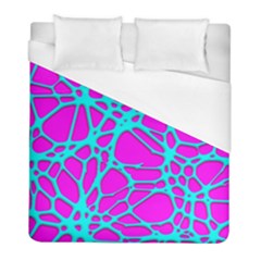 Hot Web Turqoise Pink Duvet Cover Single Side (twin Size) by ImpressiveMoments