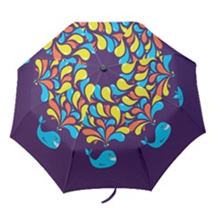 Colorful Happy Whale Folding Umbrellas by CreaturesStore