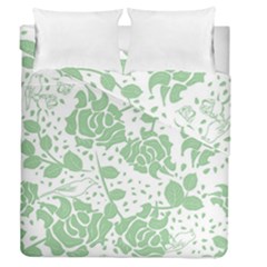 Floral Wallpaper Green Duvet Cover (full/queen Size) by ImpressiveMoments