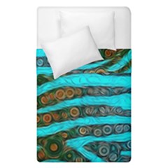 Turquoise Blue Zebra Abstract  Duvet Cover (single Size) by OCDesignss