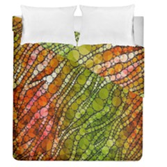 Orange Green Zebra Bling Pattern  Duvet Cover (full/queen Size) by OCDesignss