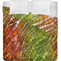 Orange Green Zebra Bling Pattern  Duvet Cover (King Size) View1