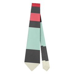 Mirrored Rectangles In Retro Colors Necktie by LalyLauraFLM