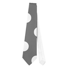 Gray Polka Dots Neckties (one Side)  by GardenOfOphir