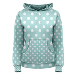 Blue And White Polka Dots Women s Pullover Hoodies by GardenOfOphir