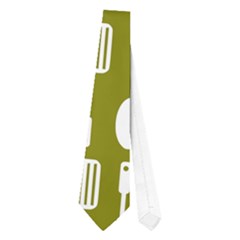 Olive Green Spatula Spoon Pattern Neckties (one Side)  by GardenOfOphir