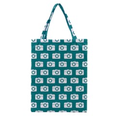 Modern Chic Vector Camera Illustration Pattern Classic Tote Bags by GardenOfOphir