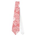 Coral Pink Gerbera Daisy Vector Tile Pattern Neckties (One Side)  View1