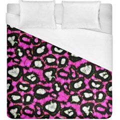 Pink Black Cheetah Abstract  Duvet Cover Single Side (kingsize) by OCDesignss