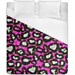 Pink Black Cheetah Abstract  Duvet Cover Single Side (double Size) by OCDesignss