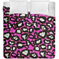 Pink Black Cheetah Abstract  Duvet Cover (king Size) by OCDesignss