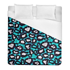 Turquoise Black Cheetah Abstract  Duvet Cover Single Side (twin Size) by OCDesignss