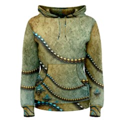 Elegant Vintage With Pearl Necklace Women s Pullover Hoodies by FantasyWorld7