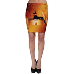 Anubis, Ancient Egyptian God Of The Dead Rituals  Bodycon Skirts by FantasyWorld7