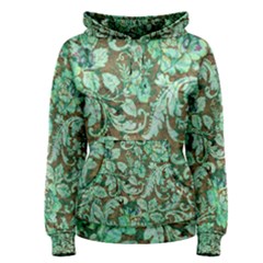 Beautiful Floral Pattern In Green Women s Pullover Hoodies by FantasyWorld7