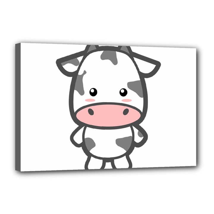 Kawaii Cow Canvas 18  x 12 