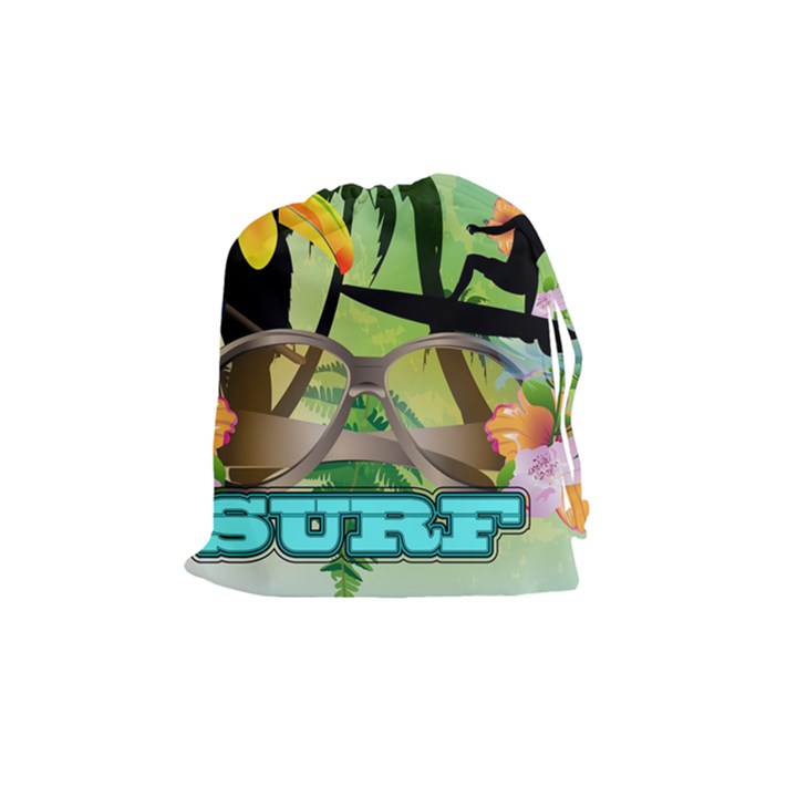 Surfing Drawstring Pouches (Medium) 