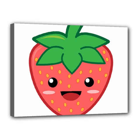 Kawaii Strawberry Canvas 16  X 12  by KawaiiKawaii