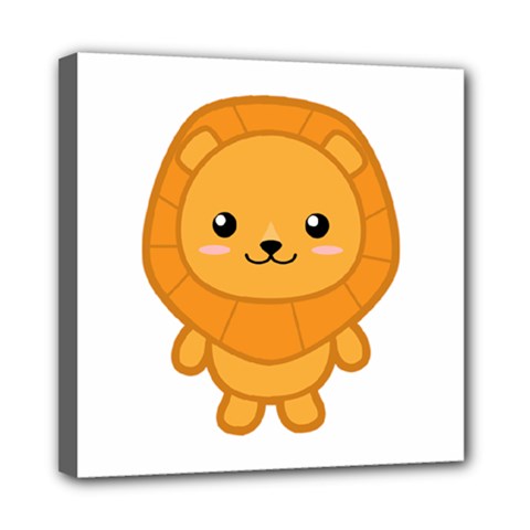 Kawaii Lion Mini Canvas 8  X 8  by KawaiiKawaii