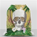 Funny Skull With Sunglasses And Palm Drawstring Bag (Small) View1