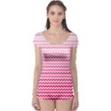 Pink Gradient Chevron Short Sleeve Leotard View1