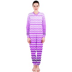 Purple Gradient Chevron Onepiece Jumpsuit (ladies)  by CraftyLittleNodes