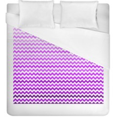 Purple Gradient Chevron Duvet Cover Single Side (kingsize) by CraftyLittleNodes