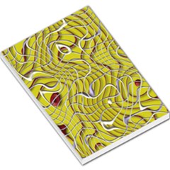 Ribbon Chaos 2 Yellow Large Memo Pads by ImpressiveMoments